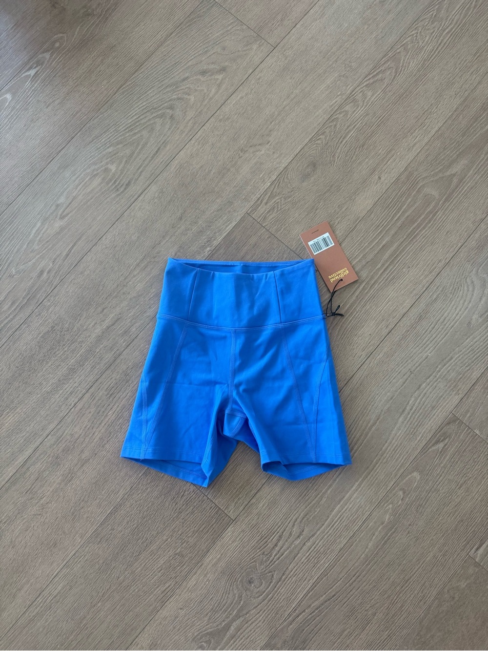 girlfriend collective cobalt high-rise bike shorts